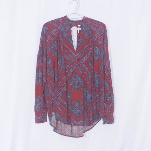 FREE PEOPLE Walking On A Dream Cut Out Choker Tunic Top Size XS - Picture 8 of 13